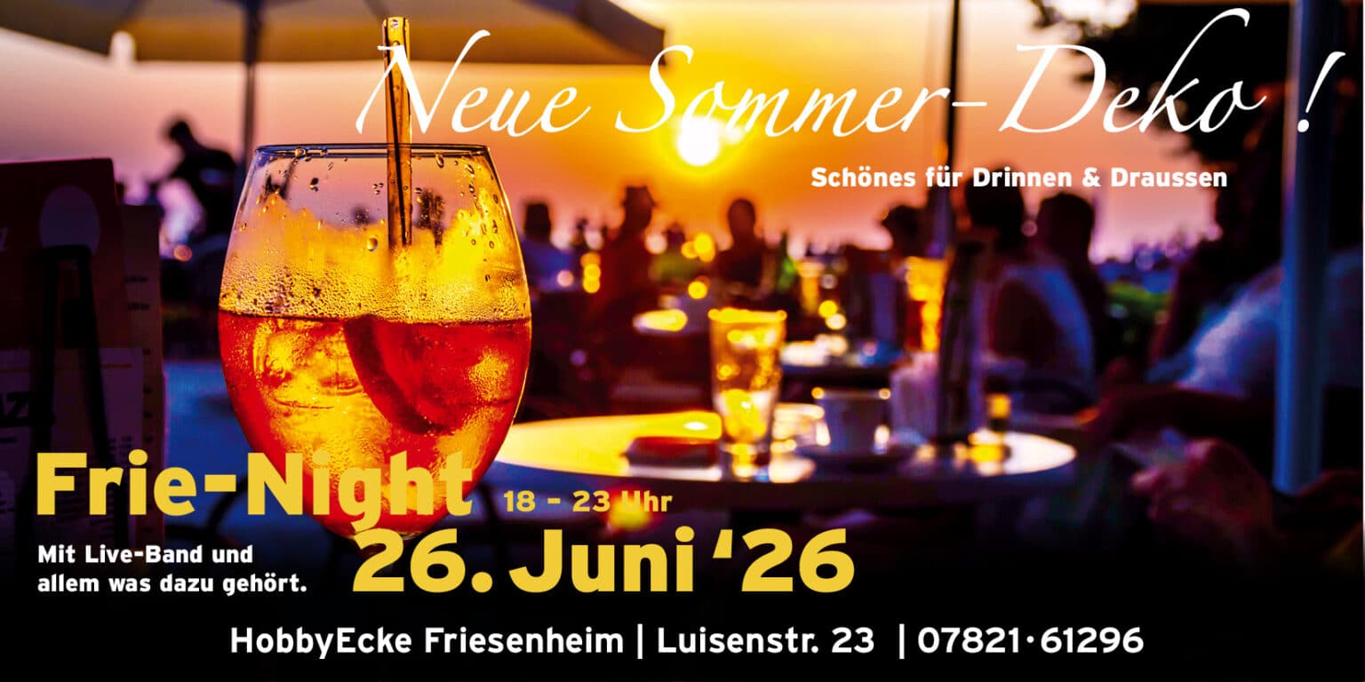 Frie-Night in der Hobbyecke am 26. Juni 2026